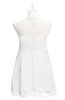 ColsBM Nathaly White Plus Size Bridesmaid Dresses Sleeveless Knee Length A-line Zipper Pleated Plain