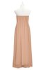 ColsBM Yamileth Almost Apricot Plus Size Bridesmaid Dresses Floor Length Sexy Split-Front Strapless Sleeveless Empire