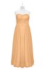 ColsBM Yamileth Apricot Plus Size Bridesmaid Dresses Floor Length Sexy Split-Front Strapless Sleeveless Empire