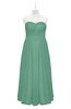 ColsBM Yamileth Beryl Green Plus Size Bridesmaid Dresses Floor Length Sexy Split-Front Strapless Sleeveless Empire