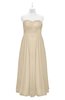 ColsBM Yamileth Champagne Plus Size Bridesmaid Dresses Floor Length Sexy Split-Front Strapless Sleeveless Empire