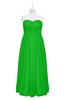 ColsBM Yamileth Classic Green Plus Size Bridesmaid Dresses Floor Length Sexy Split-Front Strapless Sleeveless Empire