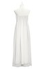 ColsBM Yamileth Cloud White Plus Size Bridesmaid Dresses Floor Length Sexy Split-Front Strapless Sleeveless Empire