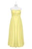 ColsBM Yamileth Daffodil Plus Size Bridesmaid Dresses Floor Length Sexy Split-Front Strapless Sleeveless Empire