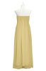 ColsBM Yamileth Gold Plus Size Bridesmaid Dresses Floor Length Sexy Split-Front Strapless Sleeveless Empire