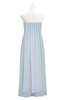 ColsBM Yamileth Illusion Blue Plus Size Bridesmaid Dresses Floor Length Sexy Split-Front Strapless Sleeveless Empire