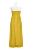 ColsBM Yamileth Lemon Curry Plus Size Bridesmaid Dresses Floor Length Sexy Split-Front Strapless Sleeveless Empire