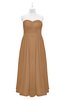 ColsBM Yamileth Light Brown Plus Size Bridesmaid Dresses Floor Length Sexy Split-Front Strapless Sleeveless Empire
