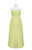 ColsBM Yamileth Lime Green Plus Size Bridesmaid Dresses Floor Length Sexy Split-Front Strapless Sleeveless Empire