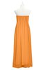 ColsBM Yamileth Orange Plus Size Bridesmaid Dresses Floor Length Sexy Split-Front Strapless Sleeveless Empire
