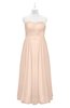 ColsBM Yamileth Peach Puree Plus Size Bridesmaid Dresses Floor Length Sexy Split-Front Strapless Sleeveless Empire