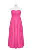 ColsBM Yamileth Rose Pink Plus Size Bridesmaid Dresses Floor Length Sexy Split-Front Strapless Sleeveless Empire