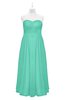 ColsBM Yamileth Seafoam Green Plus Size Bridesmaid Dresses Floor Length Sexy Split-Front Strapless Sleeveless Empire