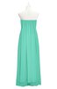 ColsBM Yamileth Seafoam Green Plus Size Bridesmaid Dresses Floor Length Sexy Split-Front Strapless Sleeveless Empire