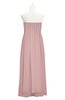 ColsBM Yamileth Silver Pink Plus Size Bridesmaid Dresses Floor Length Sexy Split-Front Strapless Sleeveless Empire