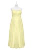ColsBM Yamileth Wax Yellow Plus Size Bridesmaid Dresses Floor Length Sexy Split-Front Strapless Sleeveless Empire