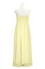 ColsBM Yamileth Wax Yellow Plus Size Bridesmaid Dresses Floor Length Sexy Split-Front Strapless Sleeveless Empire