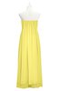 ColsBM Yamileth Yellow Iris Plus Size Bridesmaid Dresses Floor Length Sexy Split-Front Strapless Sleeveless Empire
