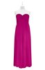 ColsBM Zaylee Hot Pink Plus Size Bridesmaid Dresses Sleeveless Zip up Simple Sweetheart Floor Length A-line