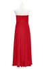 ColsBM Zaylee Red Plus Size Bridesmaid Dresses Sleeveless Zip up Simple Sweetheart Floor Length A-line