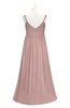 ColsBM Tinley Blush Pink Plus Size Bridesmaid Dresses A-line V-neck Brush Train Sleeveless Sexy Zipper