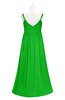 ColsBM Tinley Jasmine Green Plus Size Bridesmaid Dresses A-line V-neck Brush Train Sleeveless Sexy Zipper