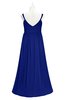 ColsBM Tinley Nautical Blue Plus Size Bridesmaid Dresses A-line V-neck Brush Train Sleeveless Sexy Zipper