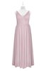 ColsBM Tinley Pale Lilac Plus Size Bridesmaid Dresses A-line V-neck Brush Train Sleeveless Sexy Zipper