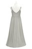 ColsBM Tinley Platinum Plus Size Bridesmaid Dresses A-line V-neck Brush Train Sleeveless Sexy Zipper