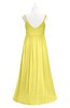 ColsBM Tinley Yellow Iris Plus Size Bridesmaid Dresses A-line V-neck Brush Train Sleeveless Sexy Zipper