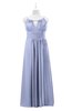 ColsBM Myah Blue Heron Plus Size Bridesmaid Dresses Floor Length Zip up A-line Glamorous Pleated Scoop