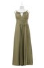 ColsBM Myah Boa Plus Size Bridesmaid Dresses Floor Length Zip up A-line Glamorous Pleated Scoop