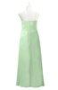 ColsBM Myah Light Green Plus Size Bridesmaid Dresses Floor Length Zip up A-line Glamorous Pleated Scoop