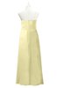 ColsBM Myah Soft Yellow Plus Size Bridesmaid Dresses Floor Length Zip up A-line Glamorous Pleated Scoop