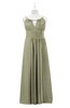 ColsBM Myah Sponge Plus Size Bridesmaid Dresses Floor Length Zip up A-line Glamorous Pleated Scoop