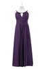 ColsBM Myah Violet Plus Size Bridesmaid Dresses Floor Length Zip up A-line Glamorous Pleated Scoop