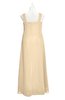 ColsBM Naya Apricot Gelato Plus Size Bridesmaid Dresses A-line Floor Length Zipper Casual Sleeveless Ruching