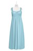 ColsBM Naya Aqua Plus Size Bridesmaid Dresses A-line Floor Length Zipper Casual Sleeveless Ruching