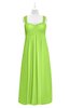 ColsBM Naya Bright Green Plus Size Bridesmaid Dresses A-line Floor Length Zipper Casual Sleeveless Ruching