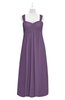 ColsBM Naya Chinese Violet Plus Size Bridesmaid Dresses A-line Floor Length Zipper Casual Sleeveless Ruching