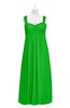 ColsBM Naya Classic Green Plus Size Bridesmaid Dresses A-line Floor Length Zipper Casual Sleeveless Ruching