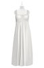ColsBM Naya Cloud White Plus Size Bridesmaid Dresses A-line Floor Length Zipper Casual Sleeveless Ruching