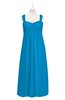 ColsBM Naya Cornflower Blue Plus Size Bridesmaid Dresses A-line Floor Length Zipper Casual Sleeveless Ruching