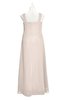 ColsBM Naya Cream Pink Plus Size Bridesmaid Dresses A-line Floor Length Zipper Casual Sleeveless Ruching