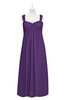 ColsBM Naya Dark Purple Plus Size Bridesmaid Dresses A-line Floor Length Zipper Casual Sleeveless Ruching