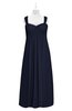 ColsBM Naya Dark Sapphire Plus Size Bridesmaid Dresses A-line Floor Length Zipper Casual Sleeveless Ruching