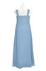 ColsBM Naya Dusty Blue Plus Size Bridesmaid Dresses A-line Floor Length Zipper Casual Sleeveless Ruching
