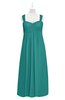 ColsBM Naya Emerald Green Plus Size Bridesmaid Dresses A-line Floor Length Zipper Casual Sleeveless Ruching