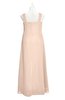 ColsBM Naya Fresh Salmon Plus Size Bridesmaid Dresses A-line Floor Length Zipper Casual Sleeveless Ruching