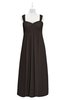 ColsBM Naya Fudge Brown Plus Size Bridesmaid Dresses A-line Floor Length Zipper Casual Sleeveless Ruching